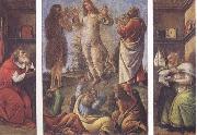 Transfiguration,with St Jerome(at left) and St Augustine(at right) Botticelli